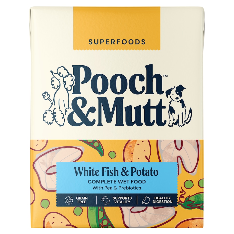 image 1 of Pooch & Mutt Complete Wet Dog Food, Fish Potato & Pea 375g
