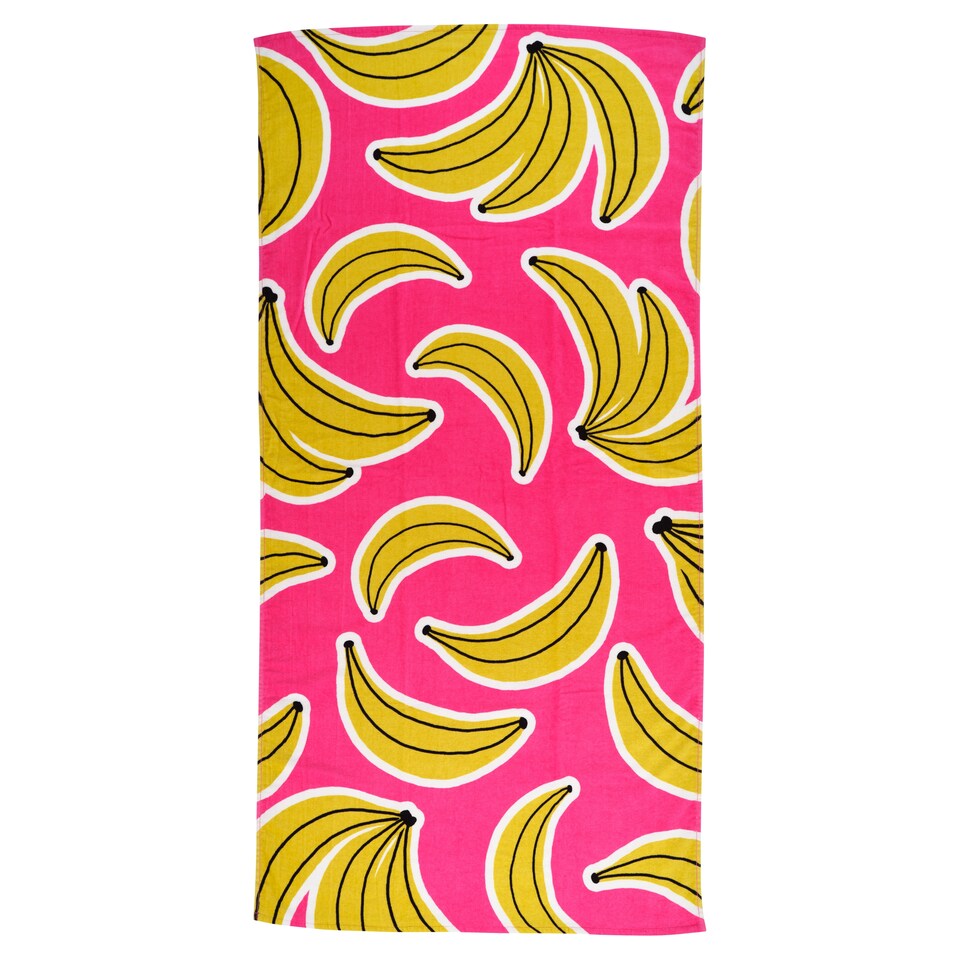 Tesco Banana Printed Beach Towel