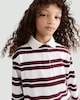 image 1 of F&F Girls Pure Cotton Stripe Print Rugby Shirt in Multi
