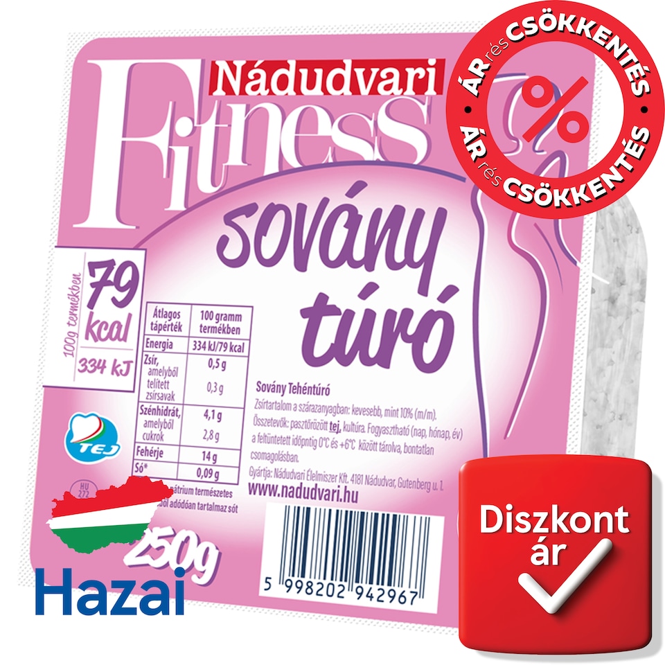 Nádudvari Fitness sovány túró 250 g