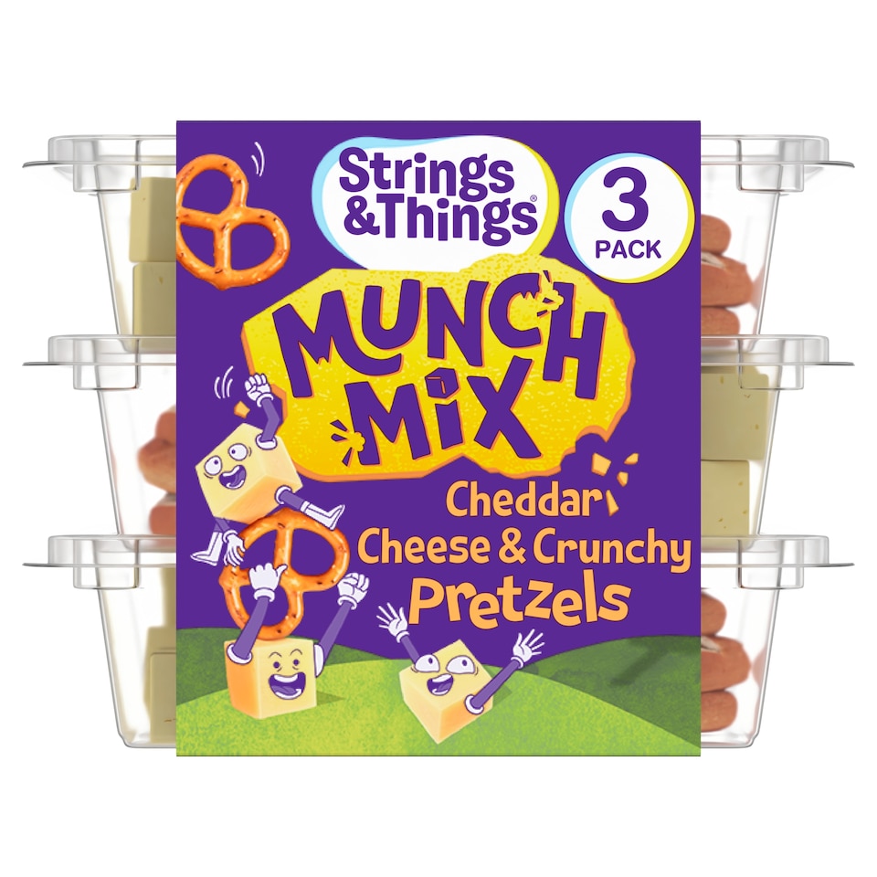 image 1 of Strings & Things Munch mix cheese & Pretzel 90g