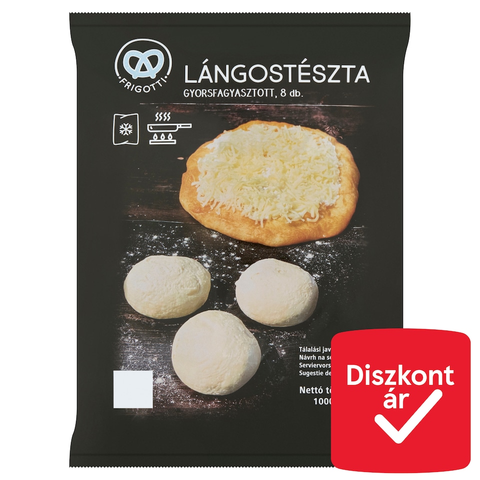 Frigotti gyorsfagyasztott lángos tészta 8 db 1000 g