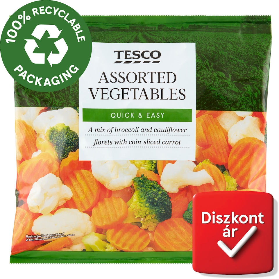 Tesco gyorsfagyasztott zöldségkeverék 450 g