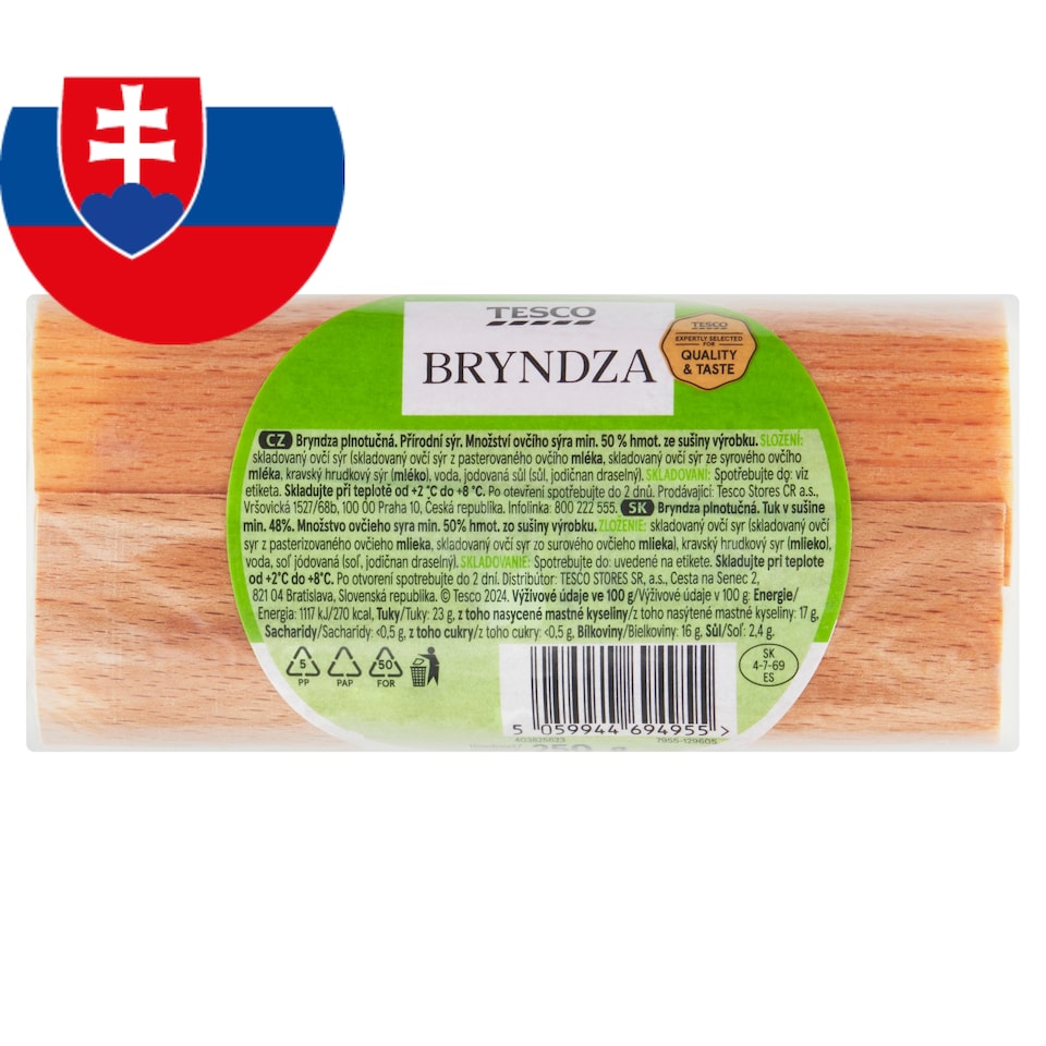 Tesco Full-Fat Bryndza 250 g