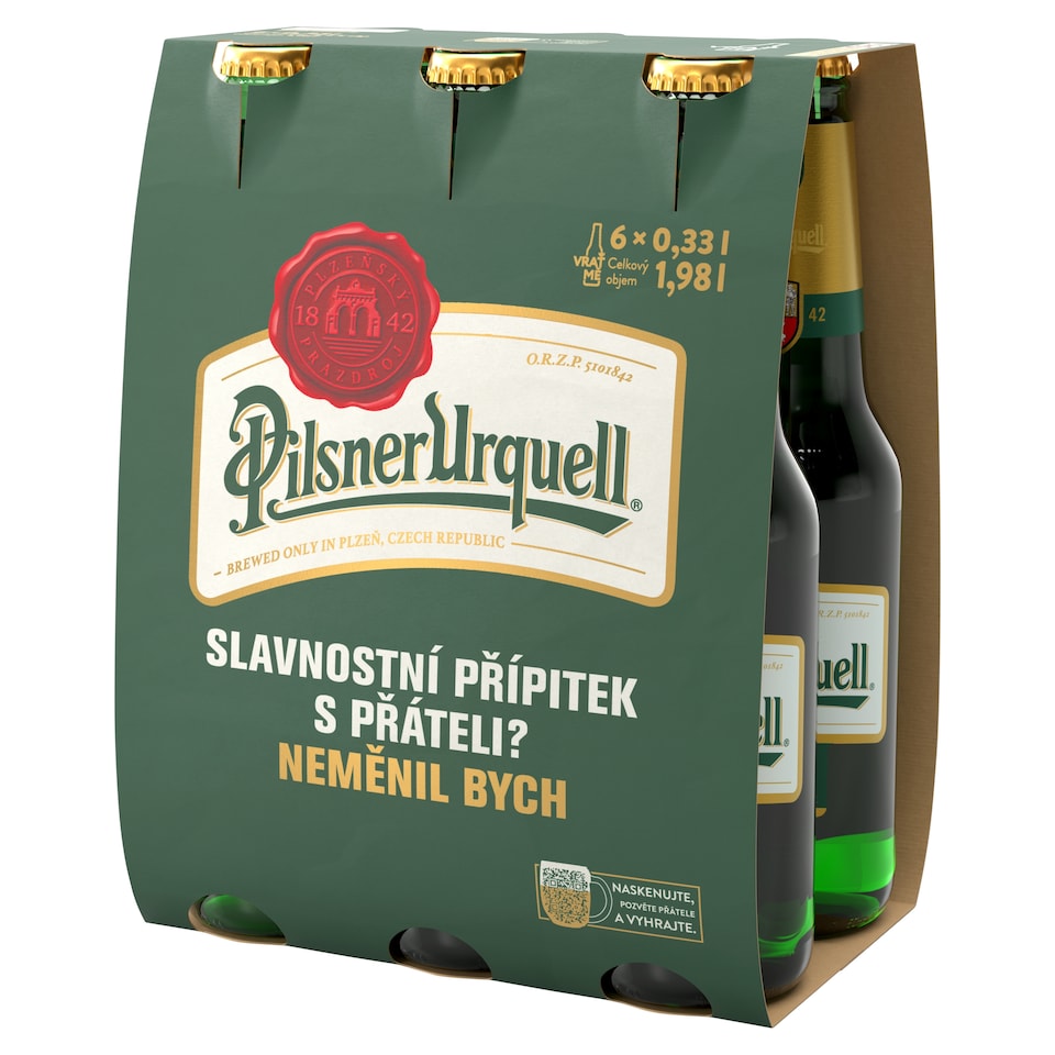 Pilsner Urquell Beer Lager Light 6 x 0.33L (1.98L)