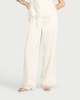 image 2 of F&F Lace Hem Wide Leg Co-ord Trousers in Cream