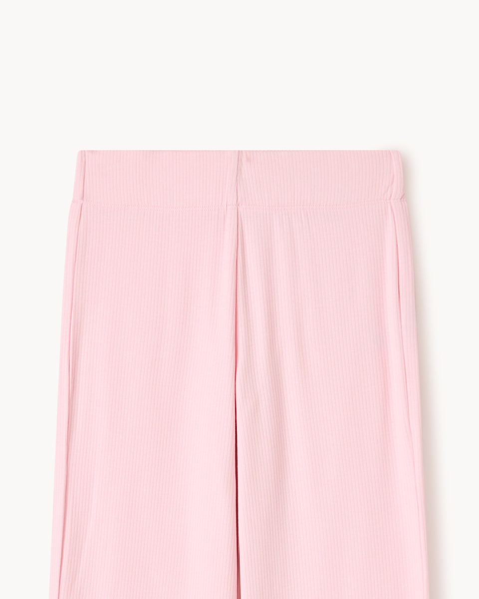 image 1 of F&F Active Girls Ribbed Wrap Top and Trousers Set in Pink