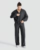 image 2 of F&F Active Ribbed Wide Leg Drawstring Joggers in Grey