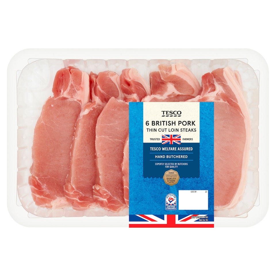 Tesco British Pork Loin Steaks 600g