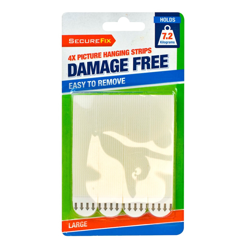 Securefix Picture Hanging Strips Large 4 Pack