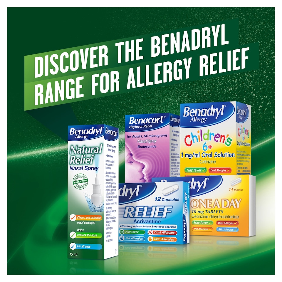 image 1 of Benadryl Allergy Natural Relief Nasal Spray 15ml