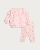 image 2 of F&F Baby 2-Piece Cotton Rich Printed Sweatshirt and Leggings in Pink