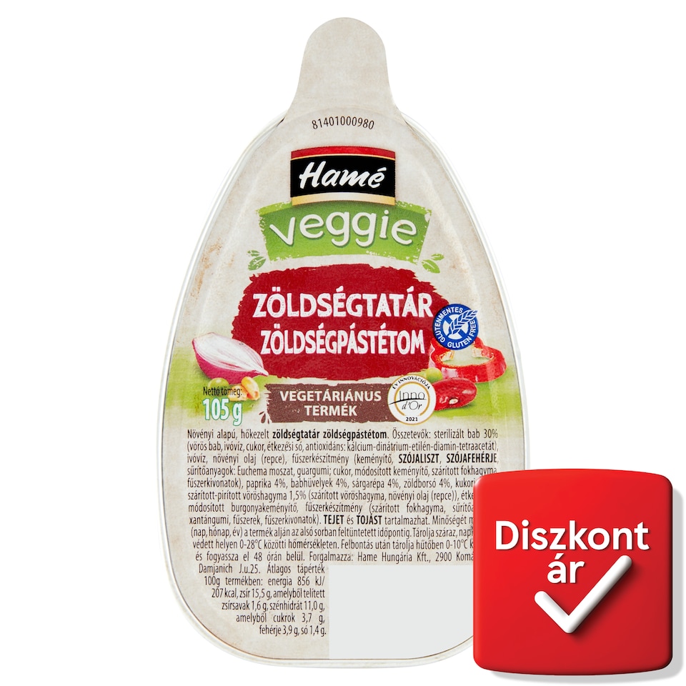 Hamé Veggie zöldségtatár zöldségpástétom 105 g