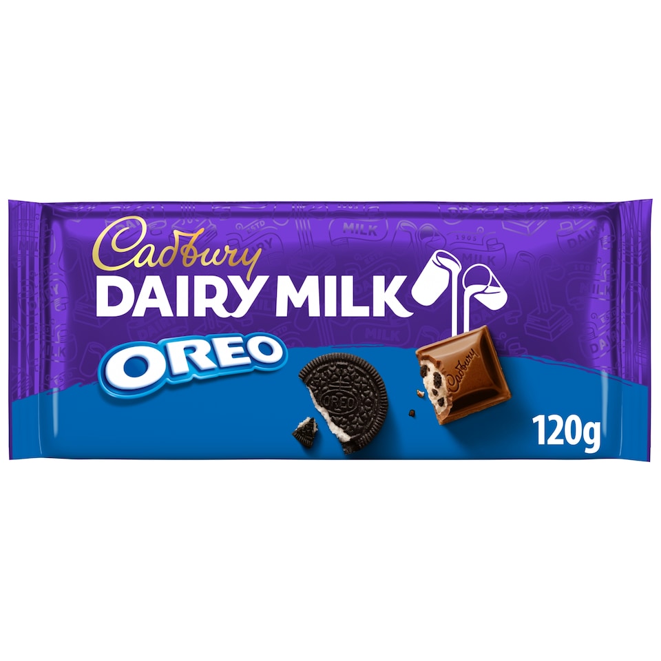 Cadbury Dairy Milk OREO Chocolate Bar 120g