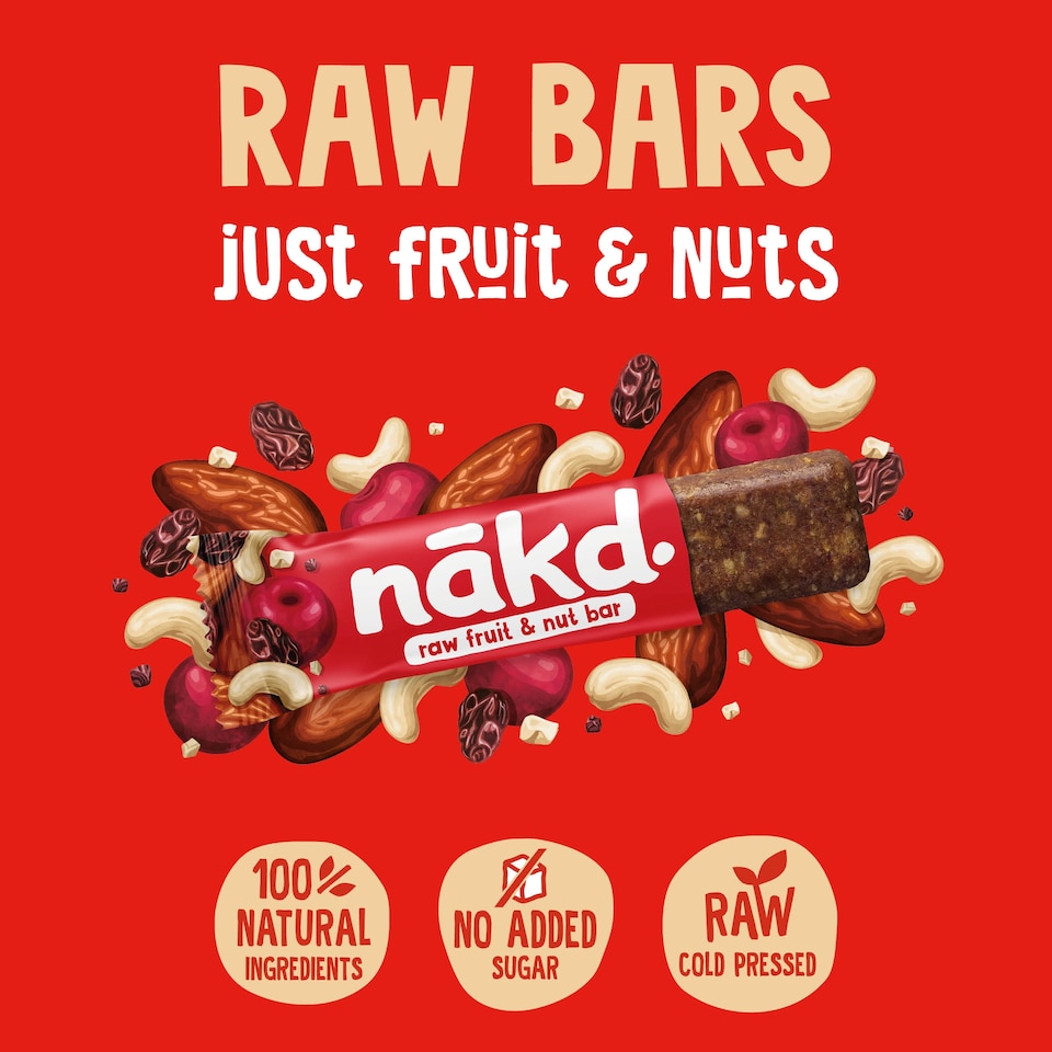 image 1 of Nakd Bakewell Tart Fruit & Nut Bars 4 Pack 140g