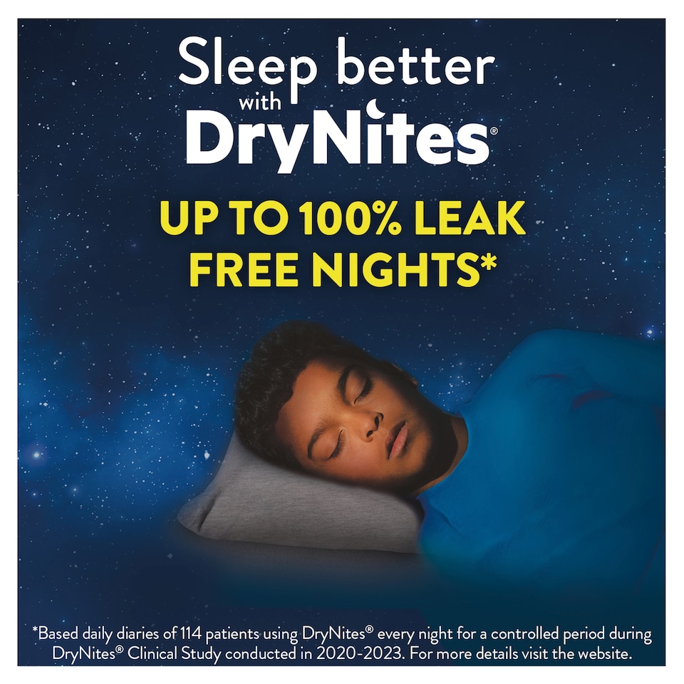 image 1 of Huggies DryNites Bedwetting Pyjama Nappy Pants Boy 8-13Yr x 9