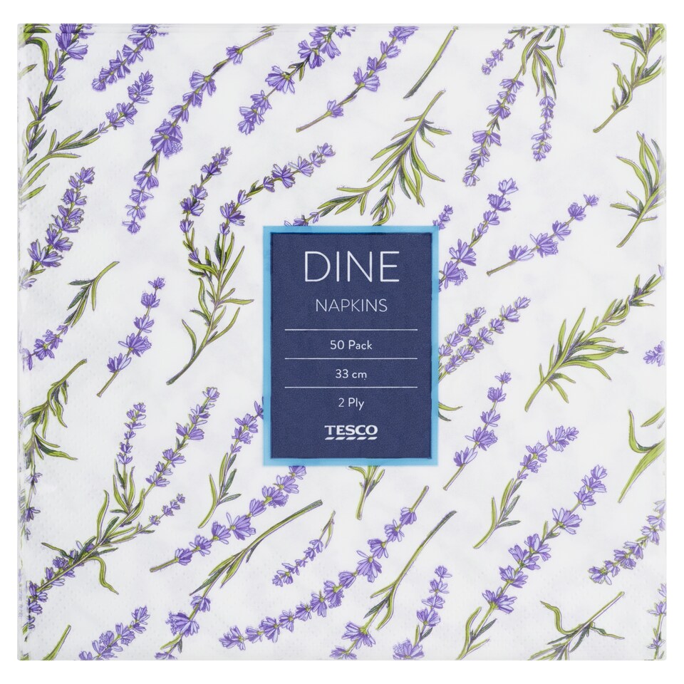 image 1 of Tesco Dine Spring/Summer Mix Napkins 2 Ply 50 pcs