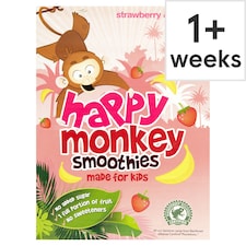 Happy Monkey Smoothies Strawberry & Banana 4 x 180ml
