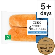 Tesco White Sub Rolls 4 Pack