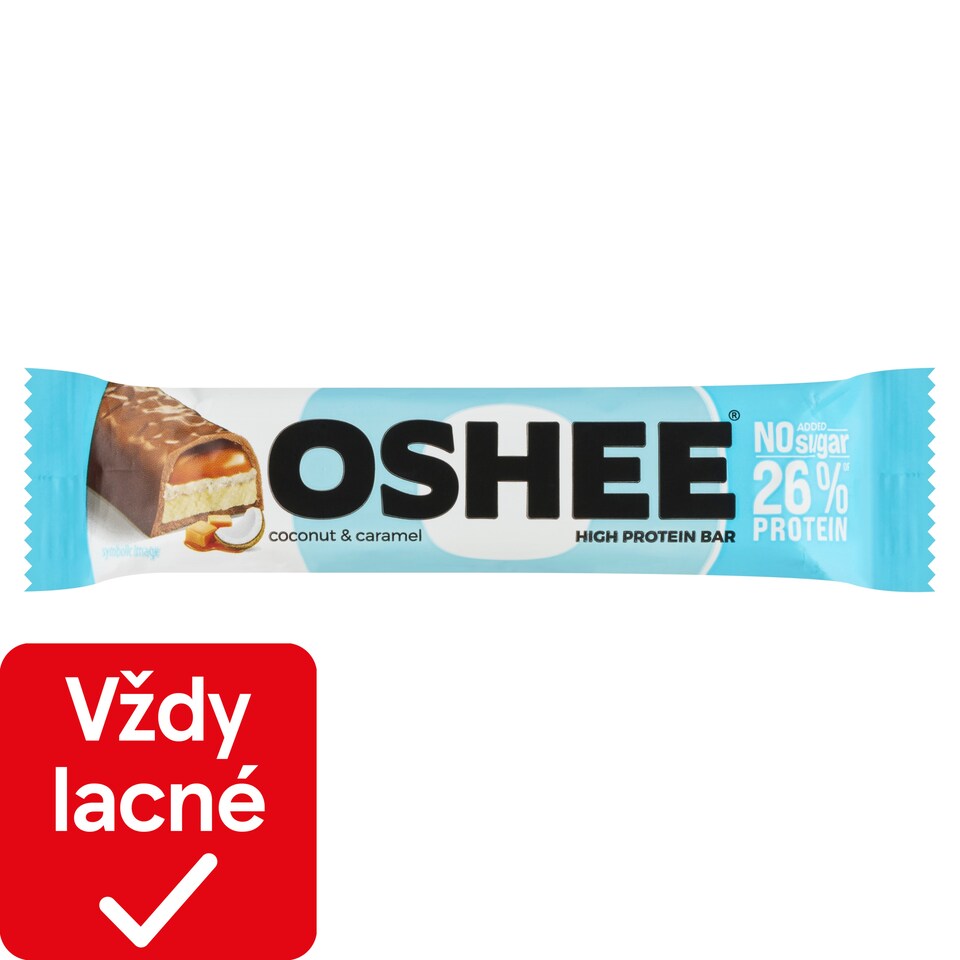 obrázok 1 z Oshee Tyčinka z mliečnej čokolády s náplňou s kokosovou a karamelovou príchuťou 48 g
