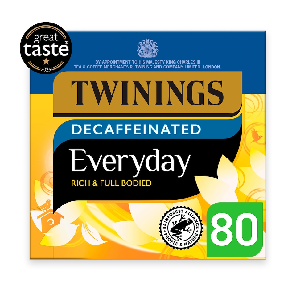 image 1 of Twinings Decaffeinated Everyday Tea Bags 80 Pack 250g