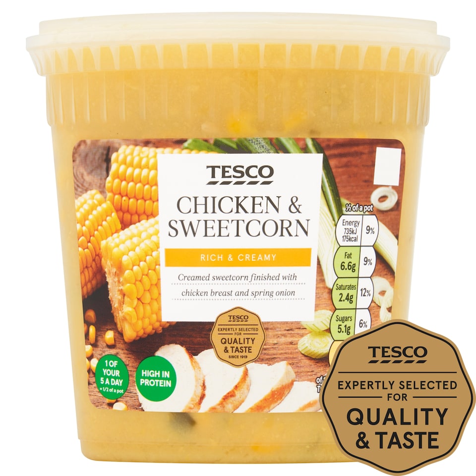 Tesco Chicken & Sweetcorn Soup 600G