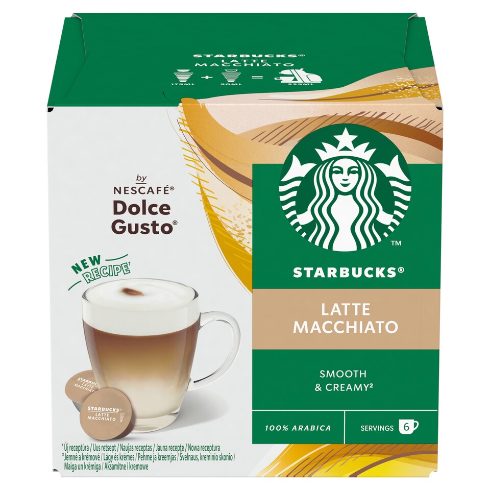 STARBUCKS Latte Macchiato by NESCAFÉ Dolce Gusto - 12 Capsules (6 Cups)