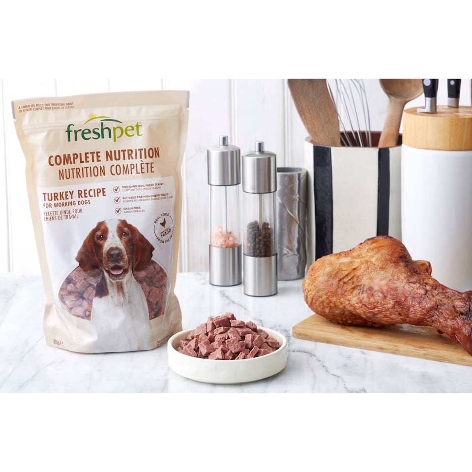 image 1 of Freshpet Complete Nutrition For working Dogs Turkey Recipe 800g