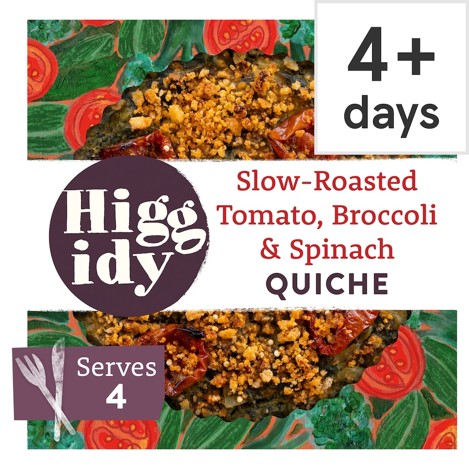 image 1 of Higgidy Roasted Tomato, Broccoli and Spinach Quiche 380G