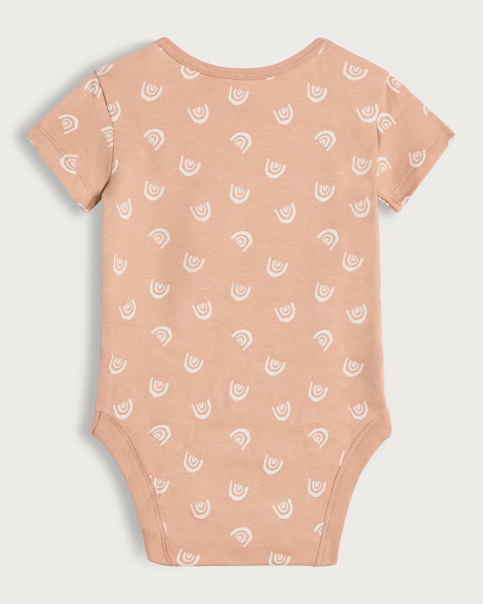 image 1 of F&F Baby 10-Pack Pure Cotton Short Sleeved Bodysuits in White