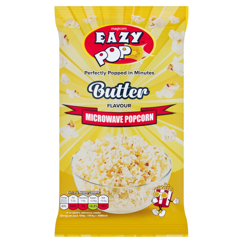 Magicorn Eazy Pop Microwave Popcorn - Butter Flavour 85g