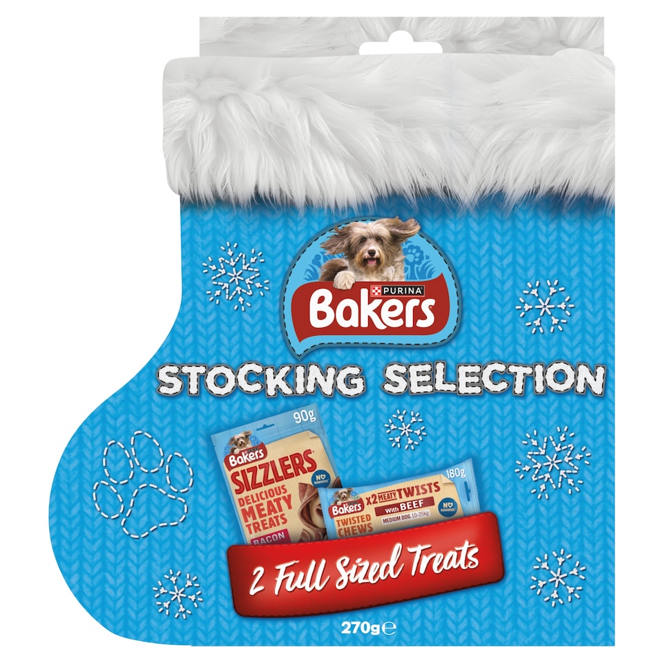 image 1 of BAKERS Dog Treats Christmas Selection Stocking 270g