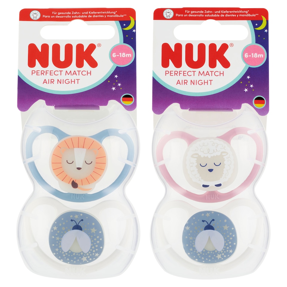 image 1 of Nuk Perfect Match Air Night Pacifier 6-18 m 2 pcs