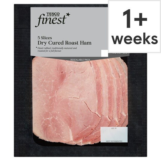 Tesco Finest Roast Dry Cured Ham 125G Tesco Groceries