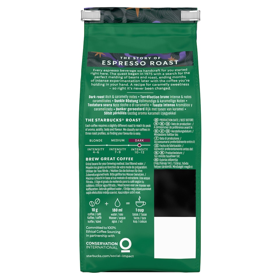 image 1 of Starbucks Fairtrade Espresso Coffee Beans 200G