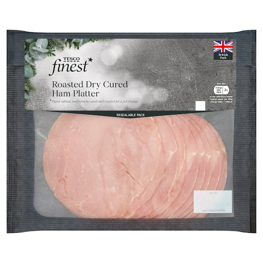 Tesco Finest Dry Cured Roast Ham Platter 200G Tesco Groceries