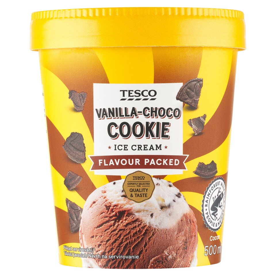 Tesco Vanilla-Choco Cookie Ice Cream 500 ml
