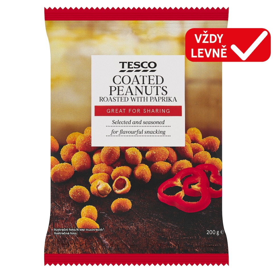 Tesco Coated Peanuts Roasted with Paprika 200g