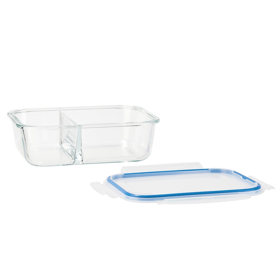 image 1 of Tesco Glass Food Storage 1.3L with Divider