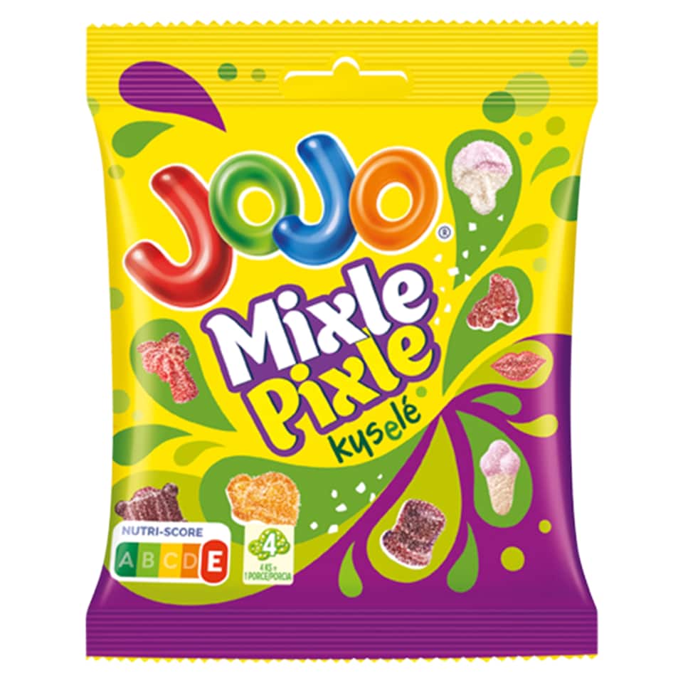 JOJO Mixle Pixle Kyselé želé bonbóny s ovocnými příchutěmi 80g