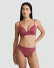 image 1 of F&F 2-Pack Contour Floral Lace High Leg Knickers in Purple