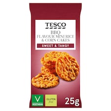 Tesco 4 Bbq Flavoured Mini Rice & Corn Cakes 4X25g