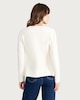 image 3 of The F&F Edit V Neck Metal Accent Cardigan in Cream