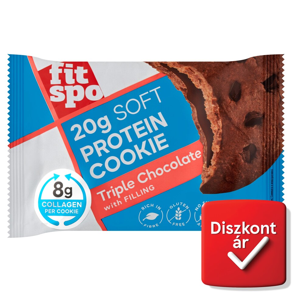 image 1 of FitSpo Protein Cookie Triple Chocolate Flavour with no Added Sugar 70 g