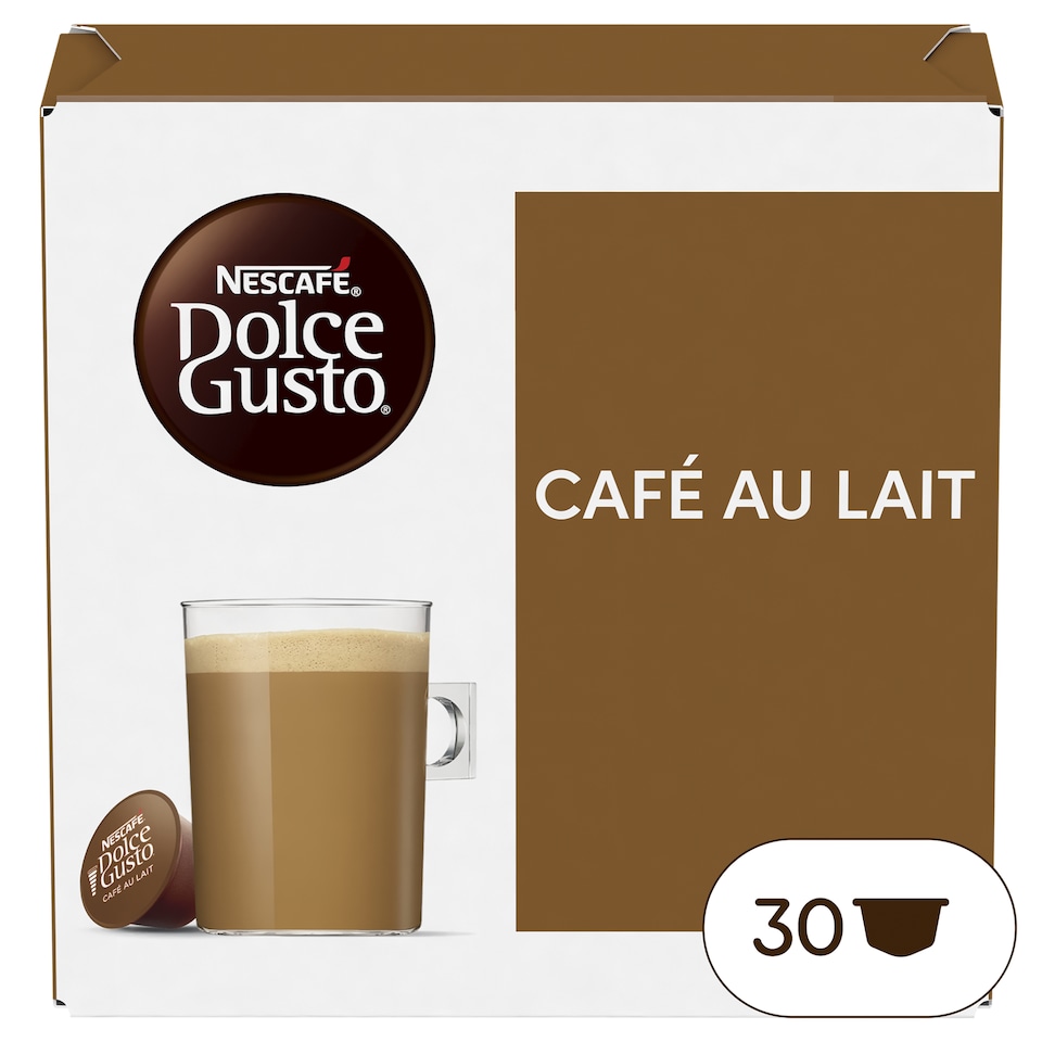 image 1 of Nescafe Dolce Gusto Cafe Au Lait Coffee Pods x30 300g