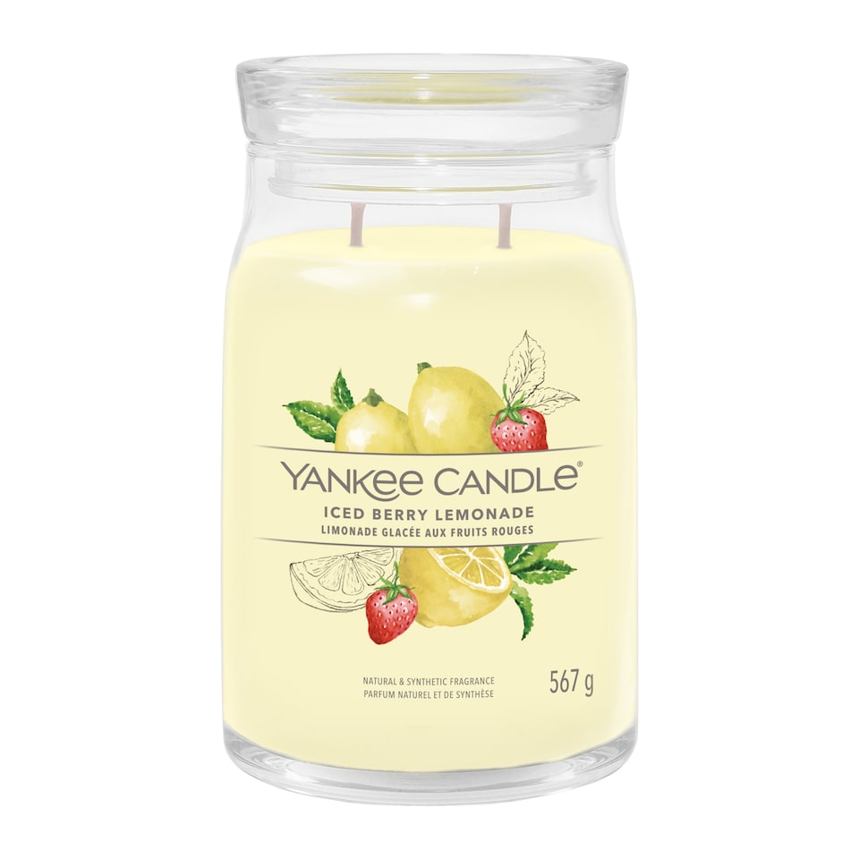 image 1 of Yankee Candle Signature Iced Berry Lemonade Large Candle 567g