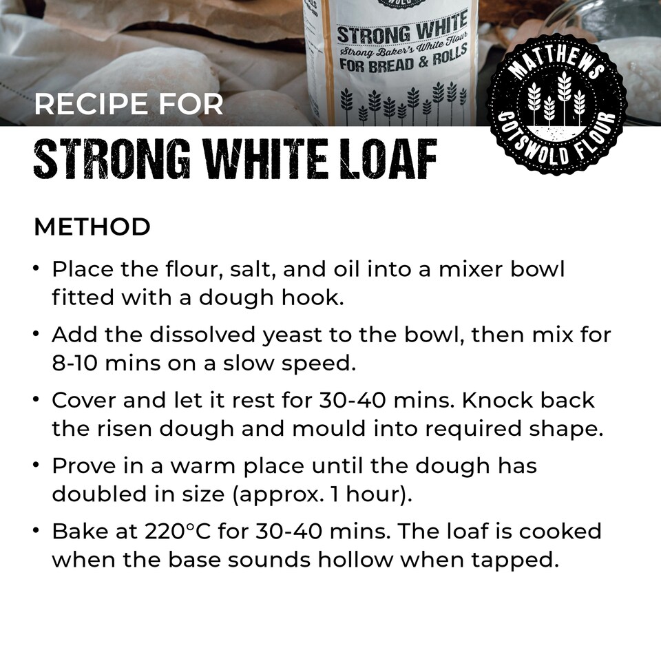 image 1 of Matthews Cotswold Strong White Flour 1.5Kg