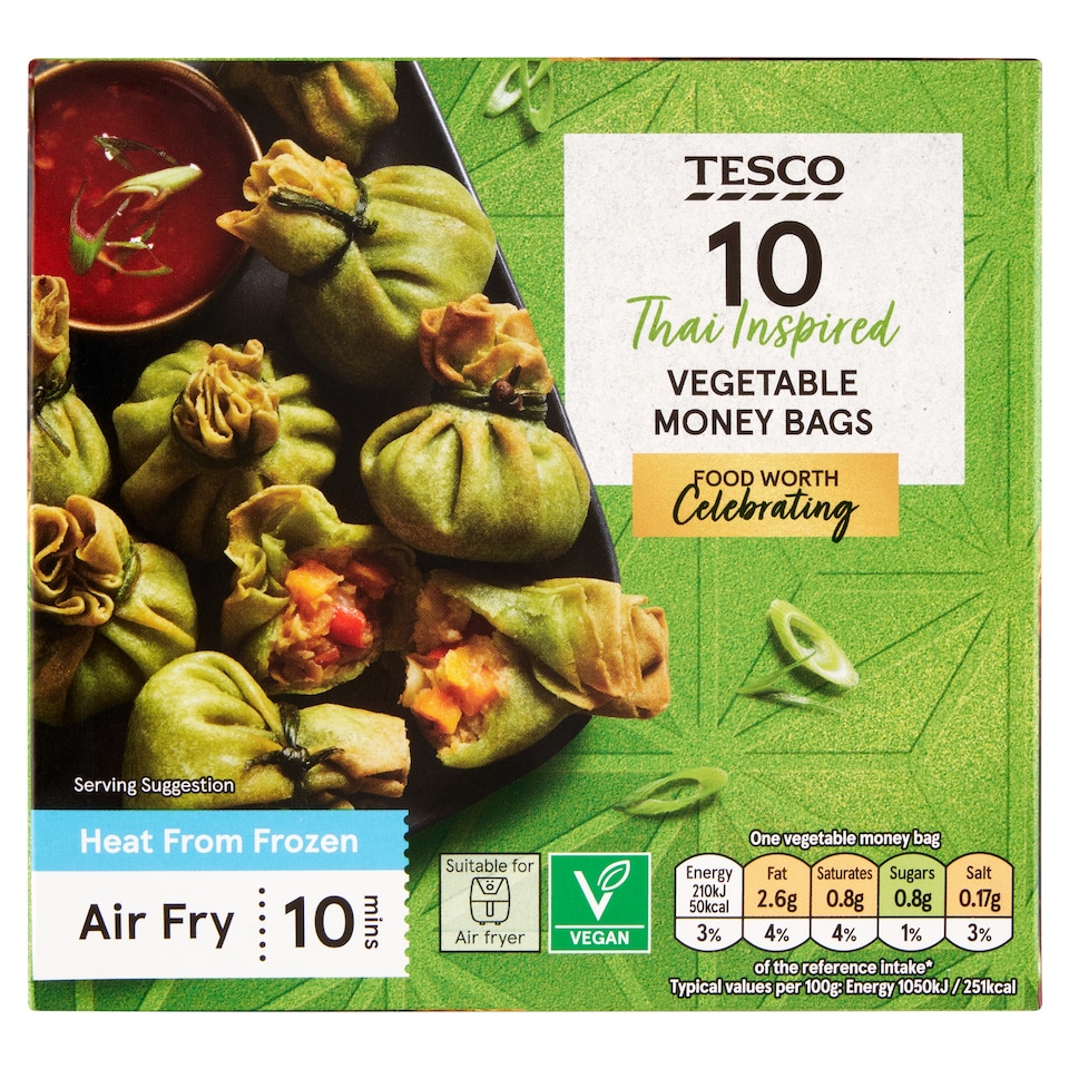 Tesco gyorsfagyasztott zöldségek keveréke fokhagymával zöldszínű tésztában 10 db 200 g