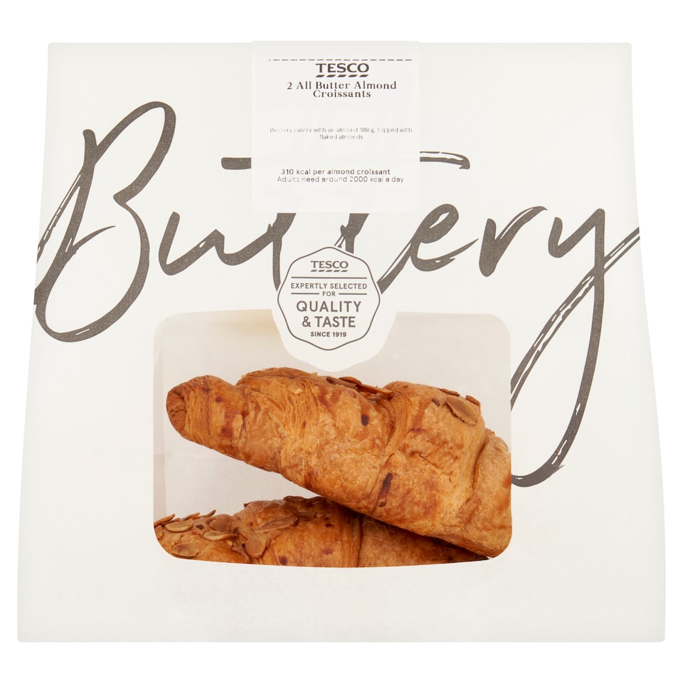 image 1 of Tesco All Butter Almond Croissant 2 Pack