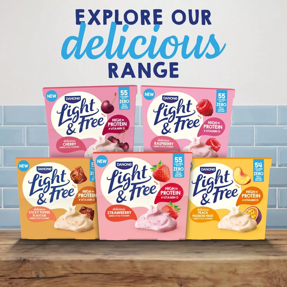 image 1 of Light & Free Peach Greek Style Fat Free Yoghurt 4x115g